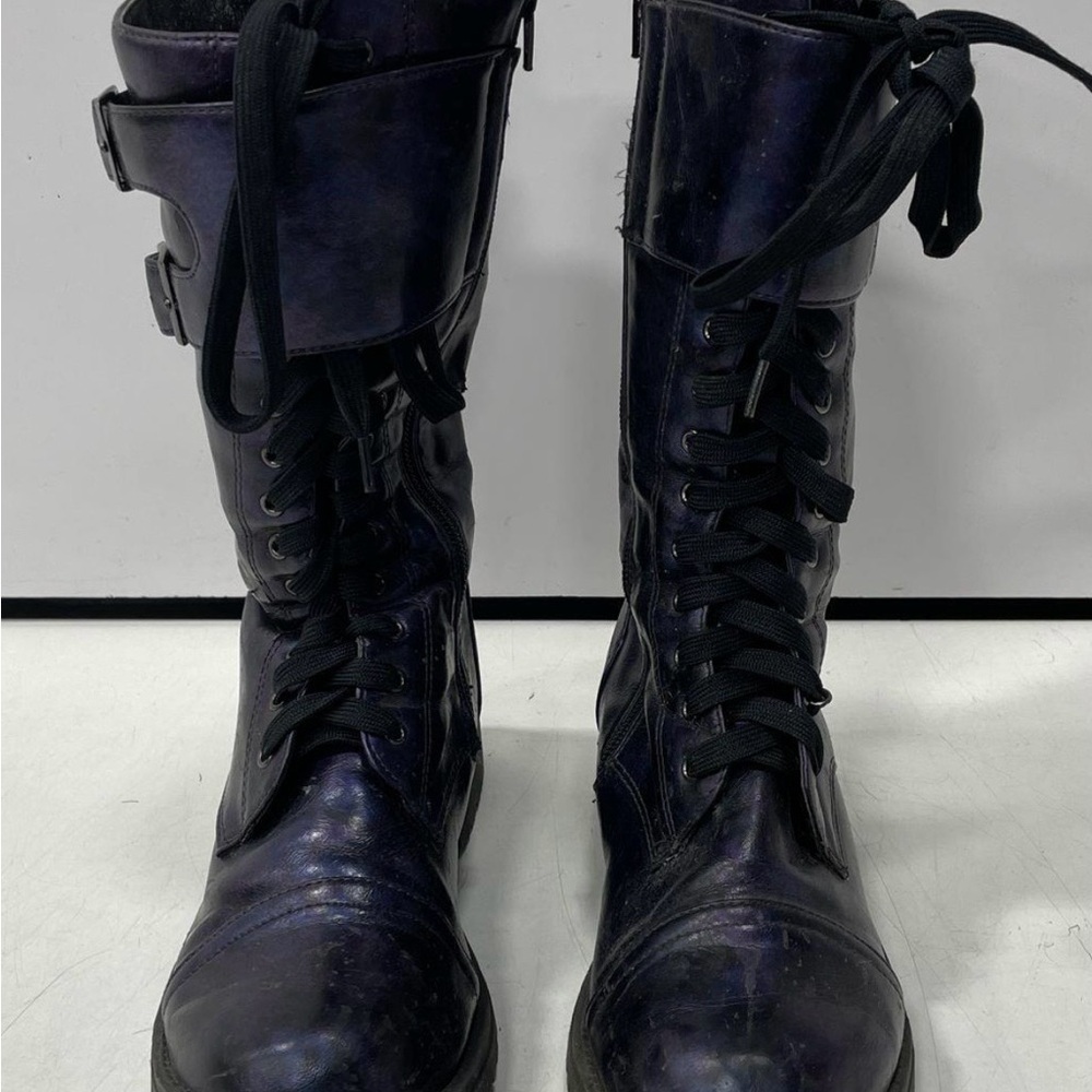 Women's Voltaire Purple Combat Boots